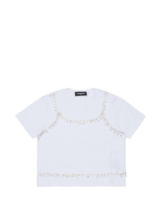 26FW [키즈] 디스퀘어드2 티셔츠 DQ3458D0AIK DQ100 BIANCO