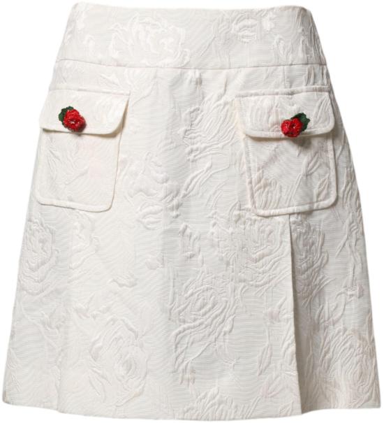 26FW 돌체앤가바나 숏 스커트 9938242765086 WHITE - DOLCE & GABBANA