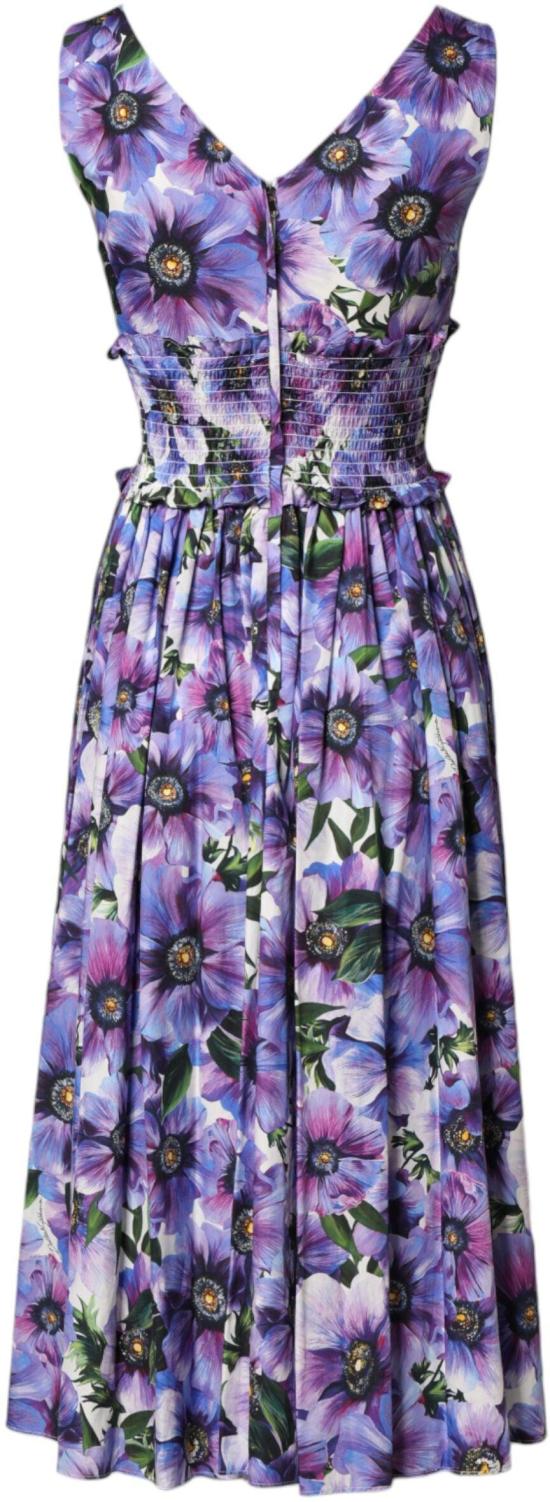 26FW 돌체앤가바나 미디 원피스 9938236080414 PURPLE - DOLCE & GABBANA