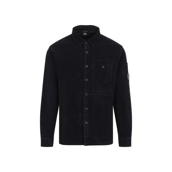 26FW 씨피 컴퍼니 긴팔 셔츠 21CMSH147A 006410O 999 BLACK DOM - C.P. COMPANY