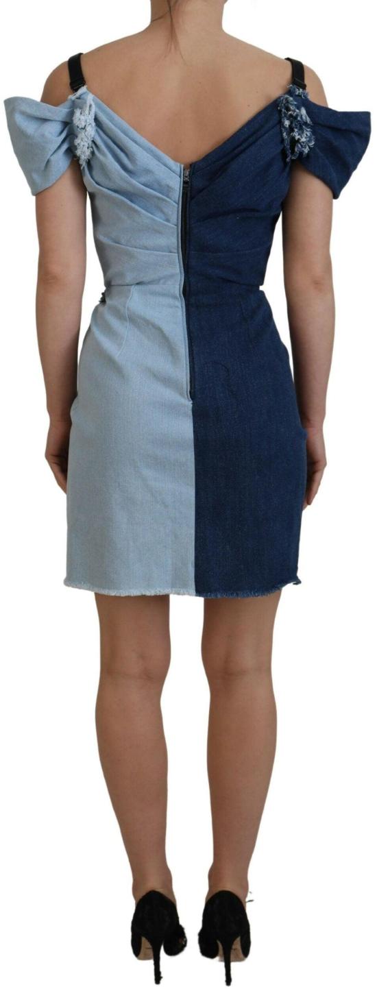 26FW 돌체앤가바나 숏 원피스 47949386875166 BLUE - DOLCE & GABBANA
