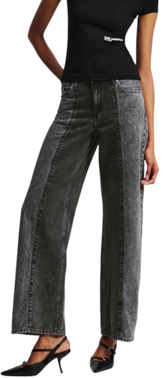 26FW Karl Lagerfeld Jeans 스트레이트 팬츠 50103644946718 BLACK