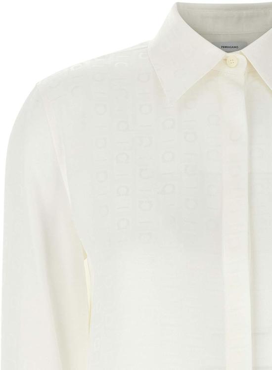 26FW 살바토레 페라가모 긴팔 티셔츠 10120761114910 WHITE - SALVATORE FERRAGAMO