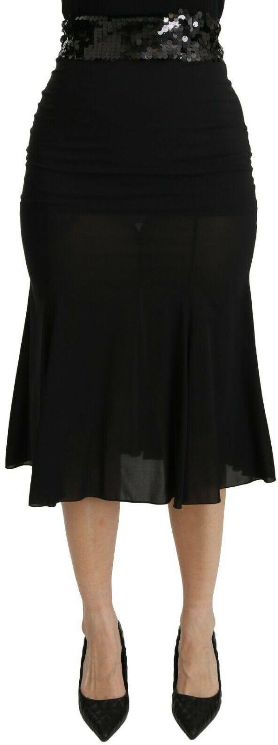 26FW 돌체앤가바나 미디 스커트 47949879935262 BLACK - DOLCE & GABBANA