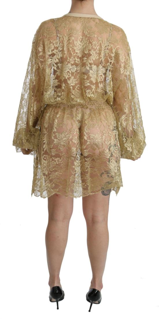 26FW 돌체앤가바나 미디 원피스 9069452165406 GOLD - DOLCE & GABBANA