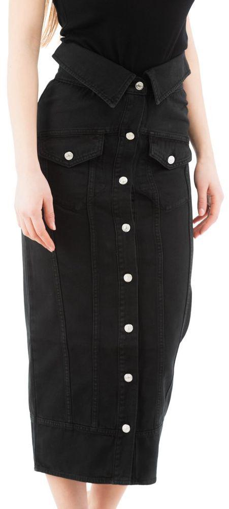 26FW 모스키노 미디 스커트 10009990234398 BLACK - MOSCHINO