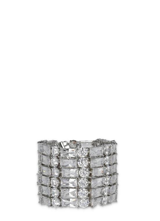 26SS 셀프 포트레이트 주얼리 RS26602BSLSILVER CRYSTAL SILVER