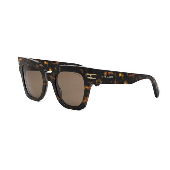 25FW 불가리 선글라스 Bv40013i 호피무늬 사각 프레임 - BVLGARI