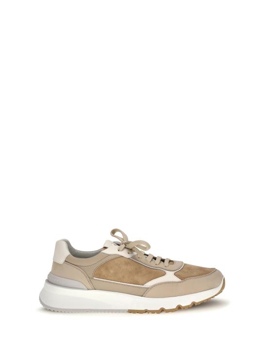 26FW 브루넬로 쿠치넬리 누벅 레더 스웨이드 러닝 스니커즈 MZUSNEO355 CIC58 BEIGE