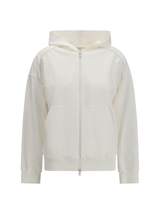 26SS 브루넬로 쿠치넬리 집업 스웨트셔츠 MH827FB706 C600 WHITE