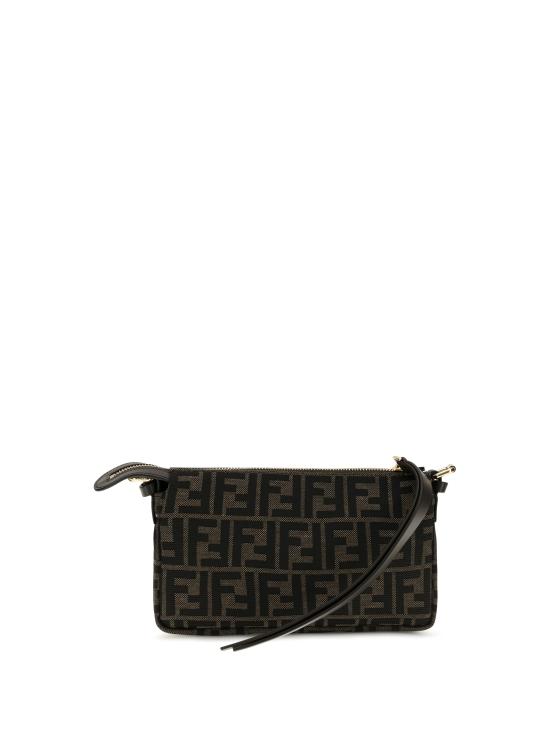 26FW 펜디 FF 자카드 지퍼 탑 스몰 숄더백 8BS123B17A F14YN BROWN