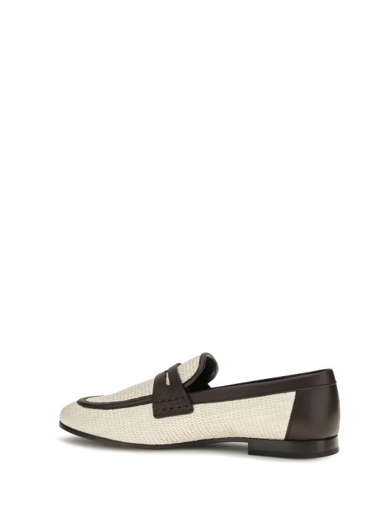 26SS 브루넬로 쿠치넬리 테크노 라피아 레더 모카신 MZQ9C3210 C112 BEIGE - BRUNELLO CUCINELLI
