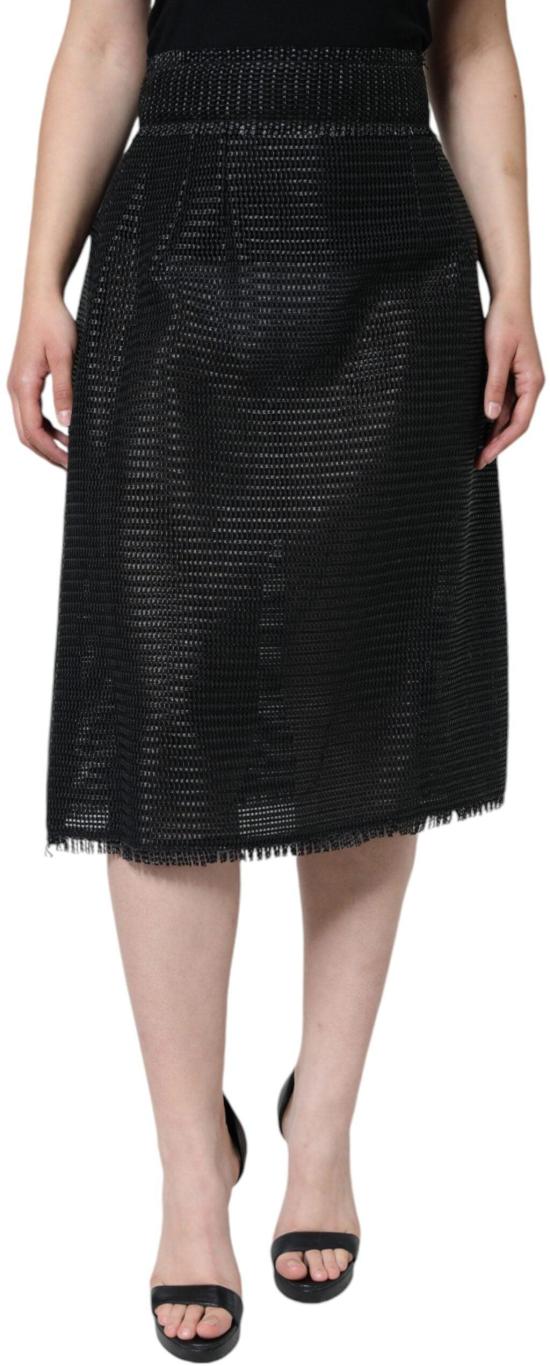 26FW 돌체앤가바나 미디 스커트 9630240571678 BLACK - DOLCE & GABBANA