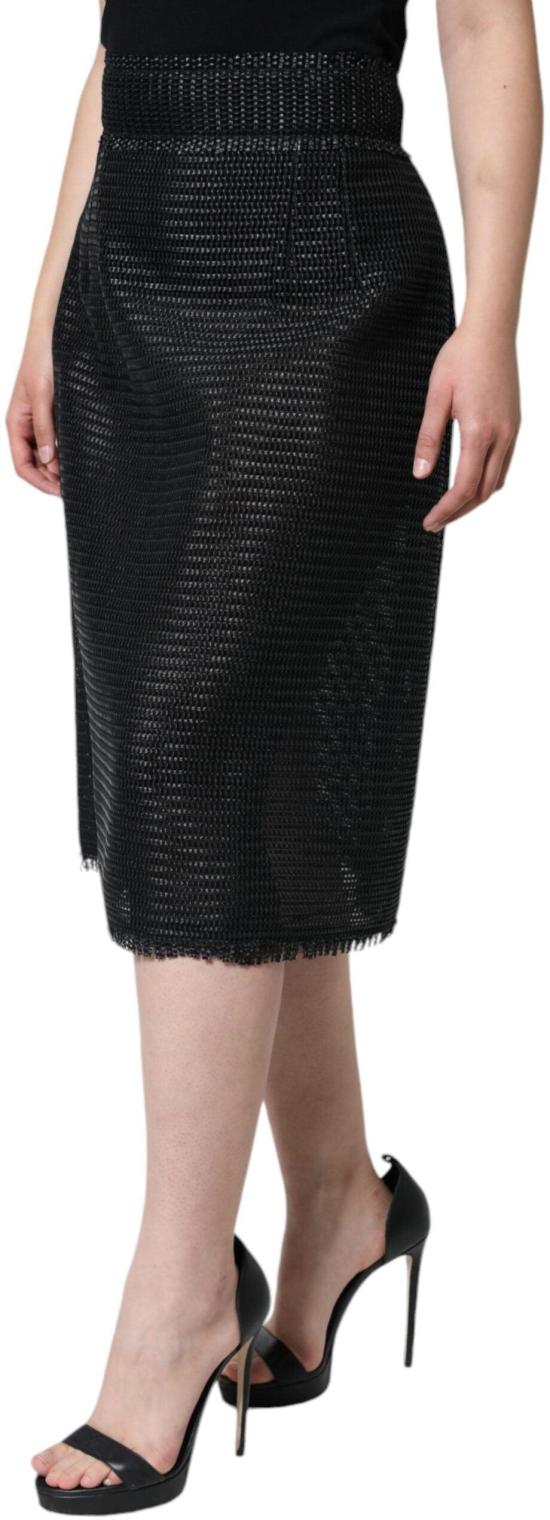 26FW 돌체앤가바나 미디 스커트 9630240571678 BLACK - DOLCE & GABBANA