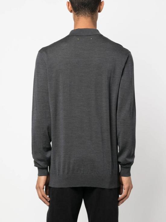 26FW 골든구스 메리노 울 롱 슬리브 폴로 셔츠 GMP01353P001041 60318 Grigio - GOLDEN GOOSE