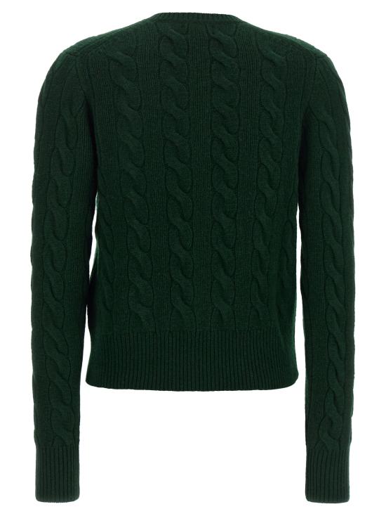 26FW 폴로 랄프로렌 로고 자수 크루넥 가디건 211972104503 Green - POLO RALPH LAUREN
