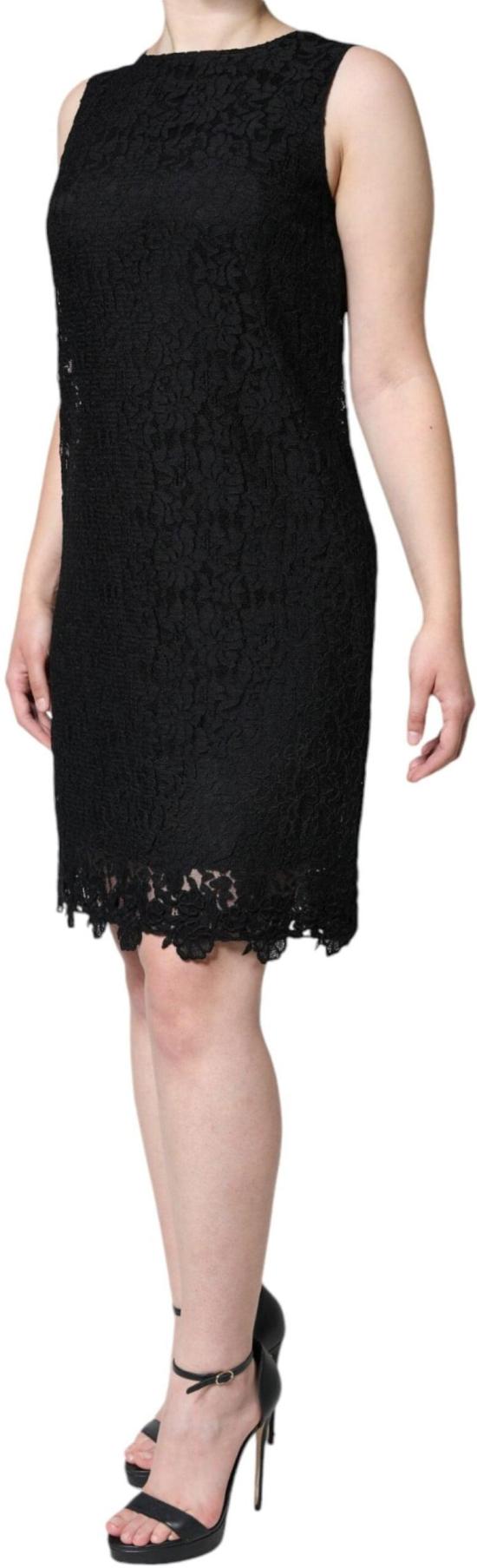 26FW 돌체앤가바나 미디 원피스 9535925387550 BLACK - DOLCE & GABBANA