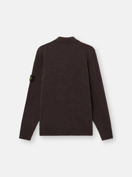 26FW 스톤 아일랜드 라이트 RWS 질롱 울 버튼 플래킷 루즈 핏 폴로 칼라 스웨터 L2S155100018S00B4 V0M62 MARRONE - STONE ISLAND