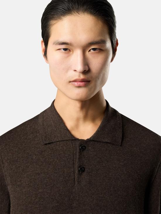 26FW 스톤 아일랜드 라이트 RWS 질롱 울 버튼 플래킷 루즈 핏 폴로 칼라 스웨터 L2S155100018S00B4 V0M62 MARRONE - STONE ISLAND