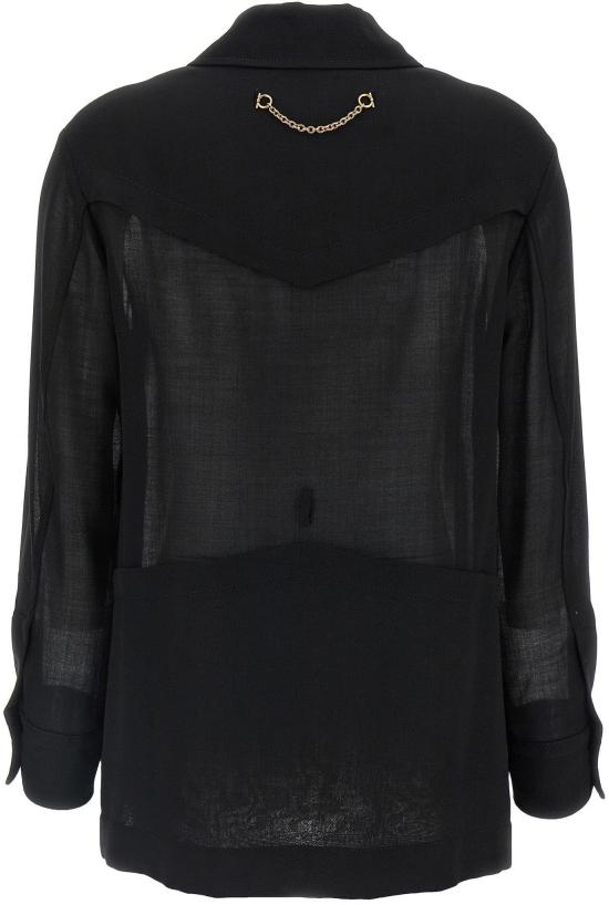 26FW 살바토레 페라가모 긴팔 티셔츠 10120188592414 BLACK - SALVATORE FERRAGAMO