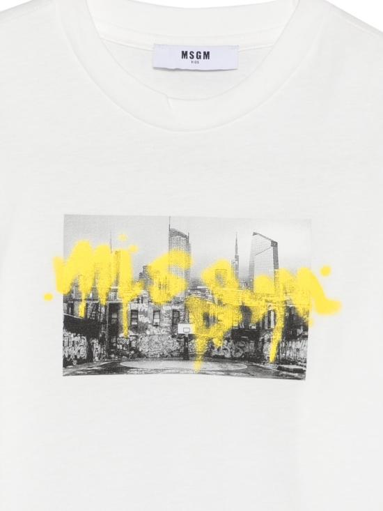 26FW [키즈] 엠에스지엠 티셔츠 F6MSJBTH239 002 Bianco - MSGM