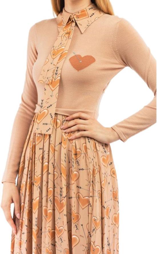 26FW 엘리자베타프랜치 미디 원피스 10056484323614 BEIGE - ELISABETTA FRANCHI