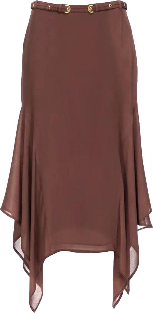 26FW 핑코 롱 스커트 9842384863518 BROWN