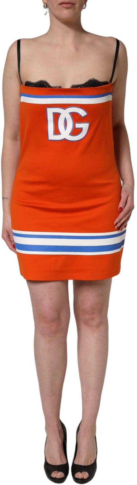 26FW 돌체앤가바나 숏 원피스 50801665442078 ORANGE - DOLCE & GABBANA