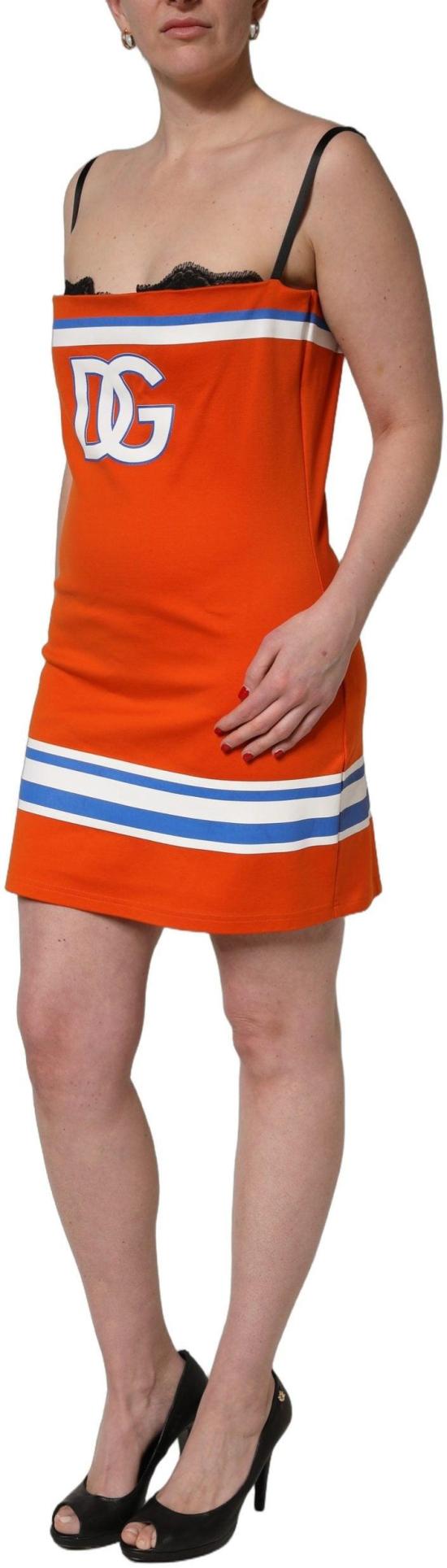 26FW 돌체앤가바나 숏 원피스 50801665442078 ORANGE - DOLCE & GABBANA