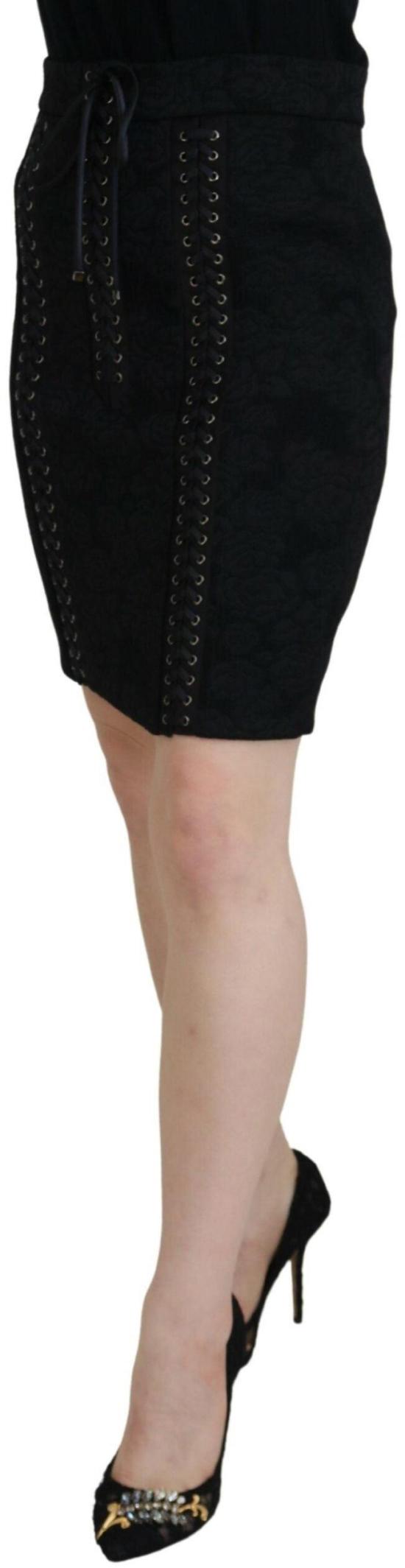 26FW 돌체앤가바나 숏 스커트 47949914636574 BLACK - DOLCE & GABBANA