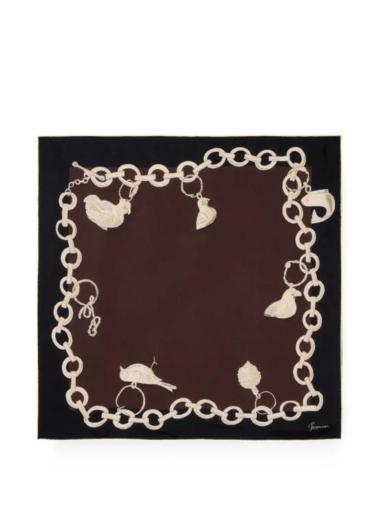 26FW 자크뮈스 머플러/스카프 26HACU00871AW00263 3FM PRINT CHAIN JEWELRY BROWN - JACQUEMUS