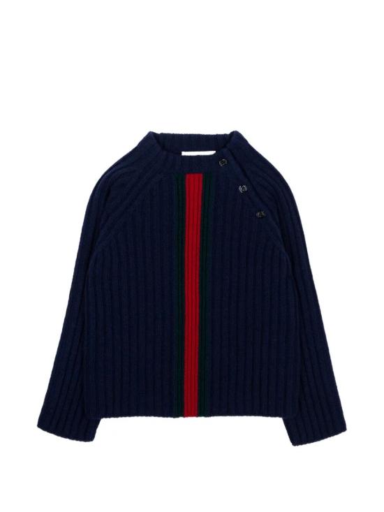 26FW [키즈] 구찌 터틀넥 니트 866182 XKFIL 4154 ABYSS BLUE GREEN RED