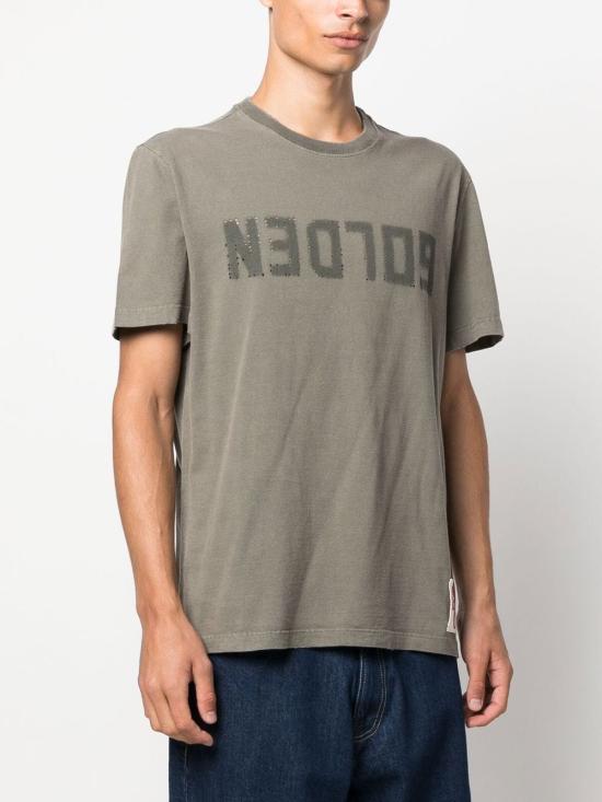 26FW 골든구스 퍼포레이티드 하트 앤트러사이트 코튼 저지 티셔츠 GMP01220P000671 35479 GRIGIO - GOLDEN GOOSE