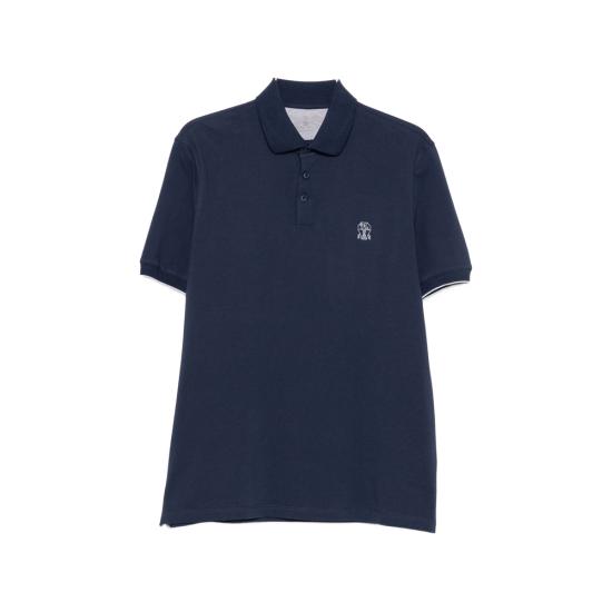 26FW 브루넬로 쿠치넬리 피케 폴로 셔츠 ME8548788 CCY74 BLUE