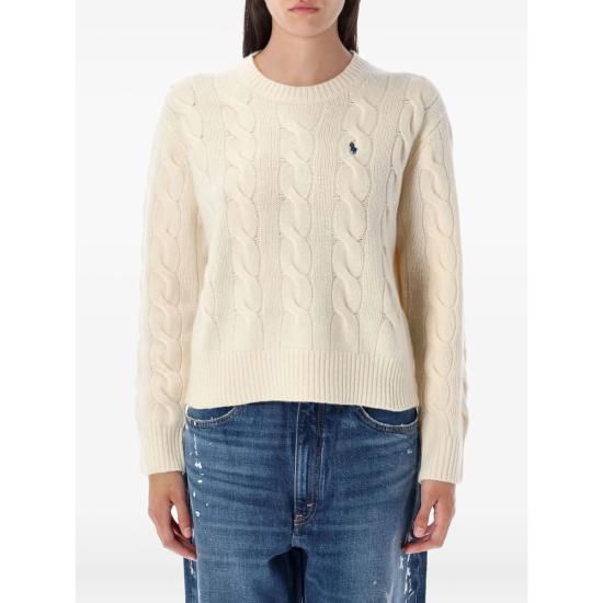 26FW 랄프 로렌 스웨터 211A91216002 CREAM WHITE