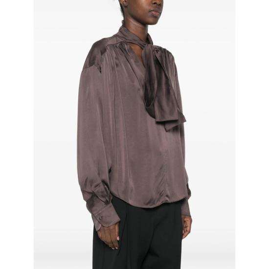 26FW 안다마네 블라우스 T200933A TNV147 RONOI BROWN - ANDAMANE