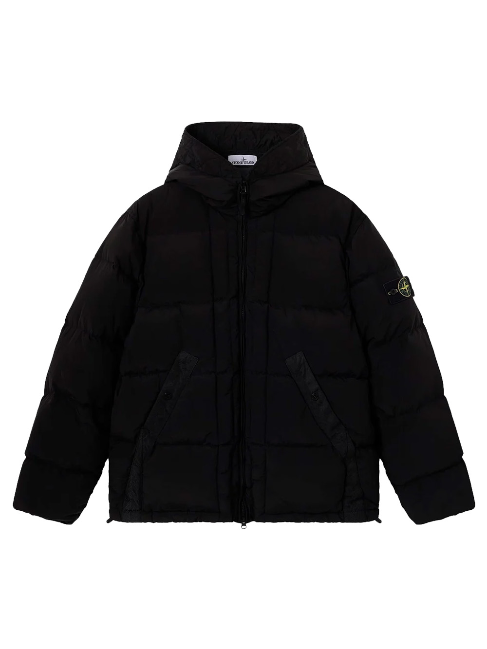 26FW 스톤 아일랜드 나일론 메탈 에코닐 드로우코드 헴 후드 다운 자켓 나일론 메탈 에코닐 드로우코드 헴 후드 다운 자켓 L2S154100019 BLACK