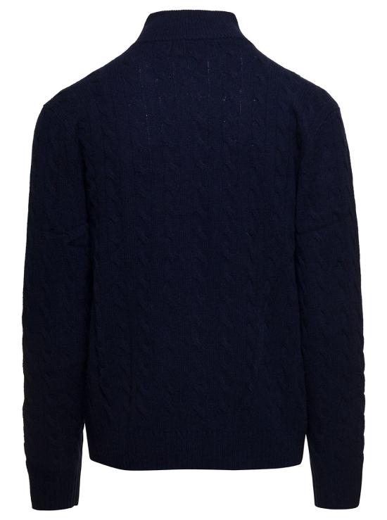 26FW 폴로 랄프로렌 포니 자수 케이블 니트 점퍼 710876766002 Blu - POLO RALPH LAUREN