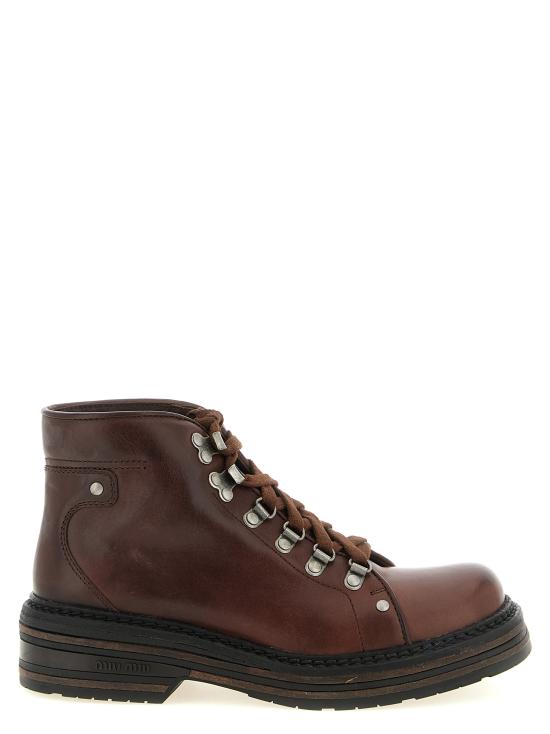 26FW 미우미우 레더 부티 5T800EFA0405ODF0201 Brown
