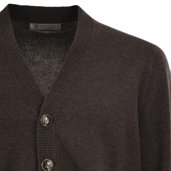 26FW 브루넬로 쿠치넬리 니트웨어 M22203806 DARK BROWN - BRUNELLO CUCINELLI