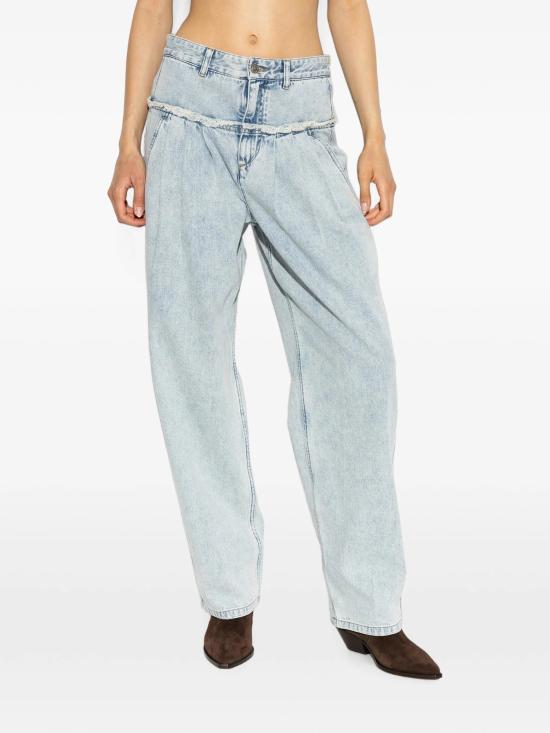 26FW 이자벨마랑에뚜왈 이니자 프린지 플리츠 코튼 진 PA0739FAD3H01E AB025036 36 - ISABEL MARANT ETOILE