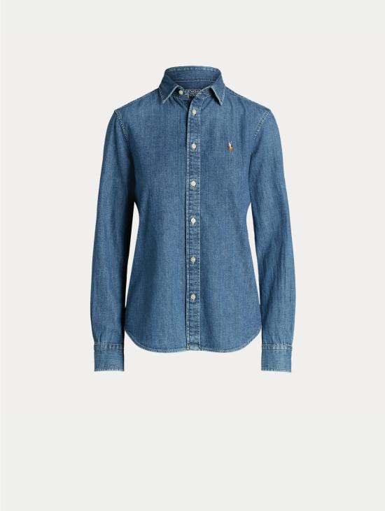 26FW 랄프 로렌 데님 셔츠 데님 슬림핏 블루 카미시아 - RALPH LAUREN