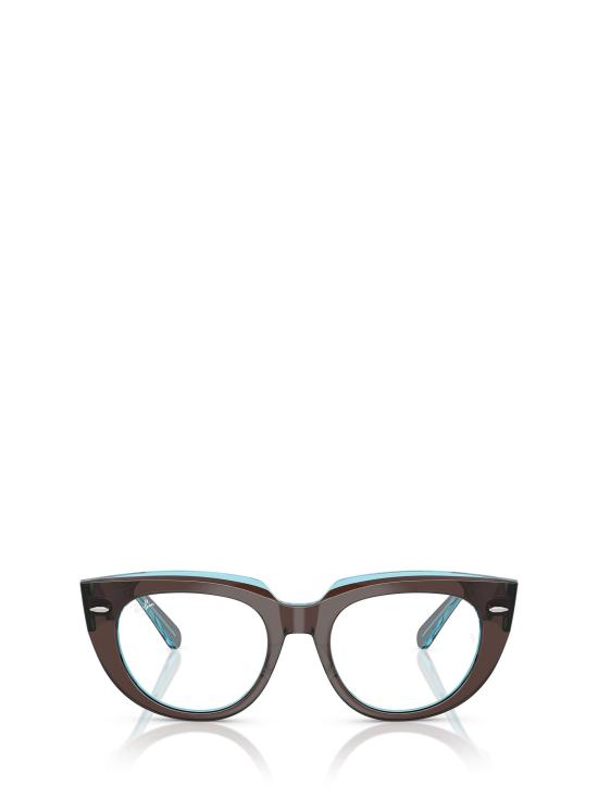 26FW 레이밴 안경 RX5586 8366 BROWN ON TRANSPARENT BLUE