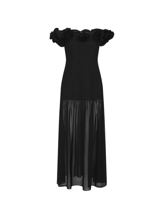 26FW 로테이트 미디 원피스 116624 100 Nero