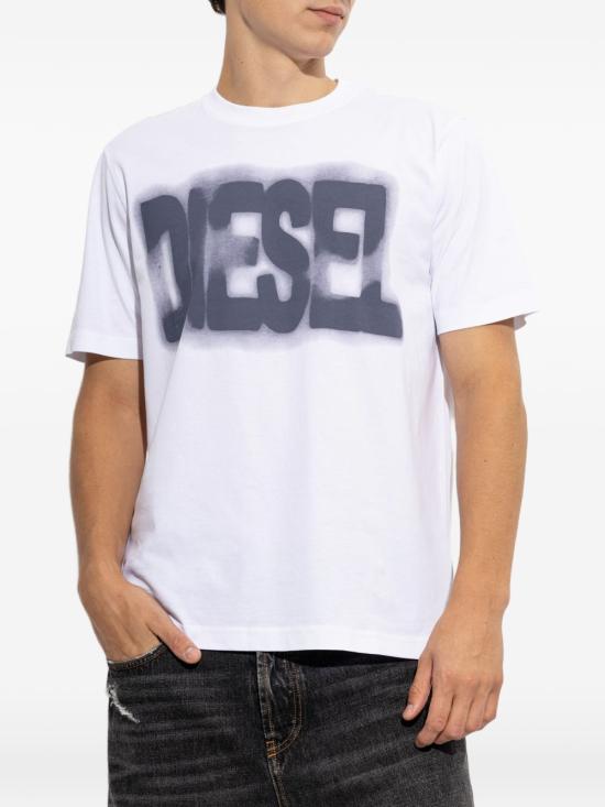 26FW 디젤 반팔 티셔츠 A25123 0QIAM100 Bianco - DIESEL