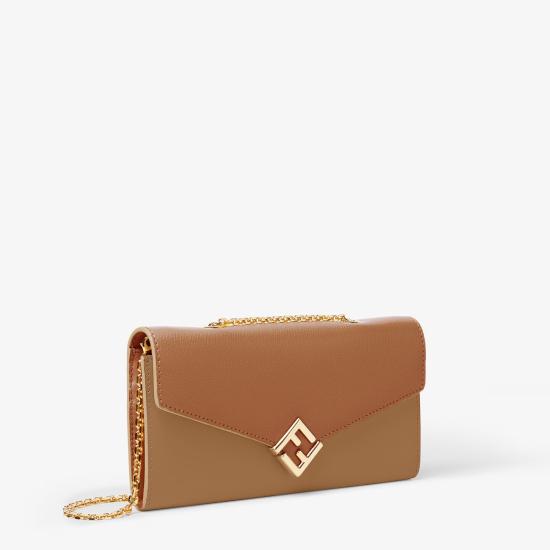 26FW 펜디 다이아몬드 체인 미니 토트백 8M0530 ALV4 F1URW BROWN DOM - FENDI