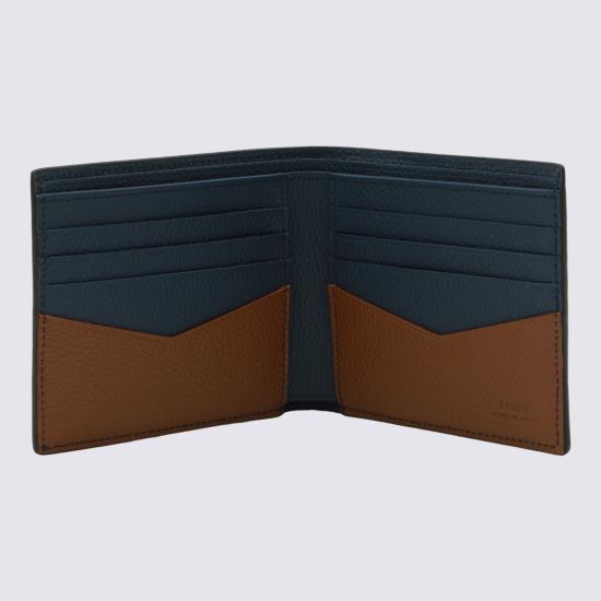 26FW 펜디 FF 바이폴드 월렛 7M0169 B09X F1X5Z NAVY BROWN DOM - FENDI