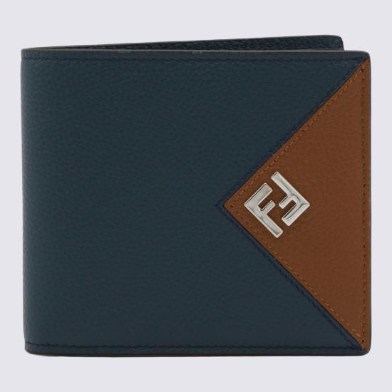 26FW 펜디 FF 바이폴드 월렛 7M0169 B09X F1X5Z NAVY BROWN DOM - FENDI