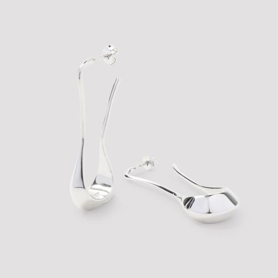 26FW 르메르 버르메이 쇼트 드롭 이어링 AC251 LO0042 BK927 SILVER - LEMAIRE
