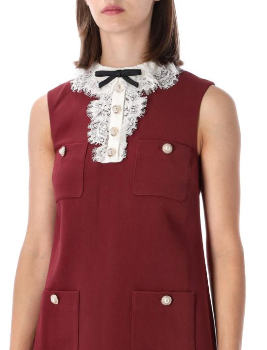 26FW 셀프 포트레이트 숏 원피스 PF26001SBBUBURGUNDY - SELF PORTRAIT